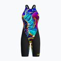 Női egyrészes fürdőruha Speedo Fastskin LZR Pure Valor 2.0 Closedback Kneeskin black/molten blur