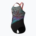 Gyermek egyrészes úszódressz Speedo Digital Placement Powerback neon korall 3