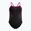 Gyermek egyrészes úszódressz Speedo Platisol Placement Thinstrap Muscleback flare rózsaszín