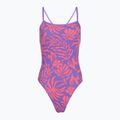 Női egyrészes úszódressz Speedo FL Printed Web Back korallfürt/indigókék ragyogás