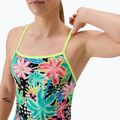 Női egyrészes Speedo FL Printed V-Back úszódressz tropicana/fekete 4