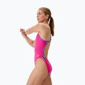Női egyrészes Speedo FL Solid Tri Back úszódressz flare pink/indigo glow 3