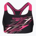 Gyermek kétrészes fürdőruha Speedo Medley Logo Racerback 2pc anthracite/pink 3