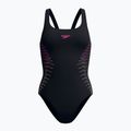 Női egyrészes fürdőruha Speedo Placement Muscleback anthracite/clover 6