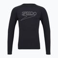 Férfi hosszú ujjú úszófelső Speedo Endurance+ Logo Rash Guard anthracite