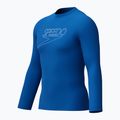 Férfi hosszú ujjú úszófelső Speedo Endurance+ Logo Rash Guard Turkish Sea