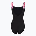 Női egyrészes fürdőruha Speedo Shaping LunaLustre Printed anthracite/ruby 2