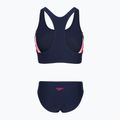 Női egyrészes fürdőruha Speedo Colourblock Splice 2.0 peacoat/pink 2
