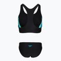 Női egyrészes fürdőruha Speedo Colourblock Splice 2.0 anthracite/mayanblue 2