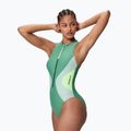 Női egyrészes fürdőruha Speedo Ocean Flex Zip fortune green/pale clover 3
