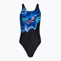 Női egyrészes fürdőruha Speedo Placement Printed Leaderback canyon ombre/black