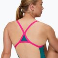 Női egyrészes fürdőruha Speedo Solid Turnback peacock 4