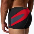 Férfi úszóboxer Speedo Hyperboom Aquashort Anthracite/High Risk Red 5