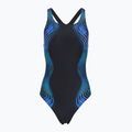 Női egyrészes fürdőruha Speedo Print Medalist anthracite