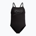 Gyerek egyrészes fürdőruha Speedo Endurance+ Logo Thinstrap anthracite