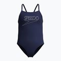 Gyerek egyrészes fürdőruha Speedo Endurance+ Logo Thinstrap peacoat