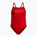 Gyerek egyrészes úszódressz Speedo Endurance+ Logo Thinstrap high risk red