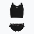 Gyermek kétrészes fürdőruha Nike Logo Tape Crossback Midkini fekete