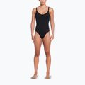 Női egyrészes fürdőruha Nike Essential V-Neck fekete 2