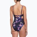 Nike Floral Blur V-nyakú női egyrészes fürdőruha fekete 3