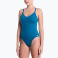 Női egyrészes fürdőruha Nike Essential V-Neck green abyss