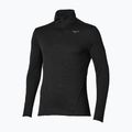 Férfi futó hosszú ujjú póló Mizuno Tech Thermal Charge Breath Thermo Half Zip Long Sleeve Tee black