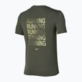 Férfi futó póló Mizuno Core Run Short Sleeve Tee forest night 2