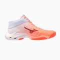Röplabda cipő Mizuno Wave Lightning Elite Mid Flamingo Coral/Lava Orange/White 2