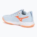 Női röplabda cipő Mizuno Wave Momentum Pro blue finch/lava orange/flamingo coral 3