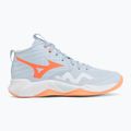 Női röplabda cipő Mizuno Wave Momentum Pro Mid blue finch/lava orange/flamingo coral 2