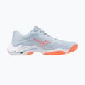 Női röplabda cipő Mizuno Wave Lightning Elite blue finch/white/lava orange 2