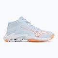 Női röplabda cipő Mizuno Wave Lightning Elite Mid blue finch/whitelava orange 2