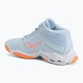 Női röplabda cipő Mizuno Wave Lightning Elite Mid blue finch/whitelava orange 3