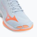 Női röplabda cipő Mizuno Wave Lightning Pro Mid blue finch/lava orange/flamingo coral 7