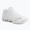 Női röplabda cipő Mizuno Wave Lightning Pro Mid white/aqua gray/ambrosia