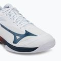 Férfi teniszcipő Mizuno Wave Exceed Court AC white/insignia blue/orange 7