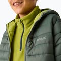 Gyermek pehelykabát REGATTA Hooded Marizion dark forest green/wild lime 10