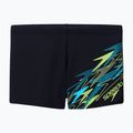 Férfi úszó boxer nadrág Speedo Medley Logo Aquashort anthracite/hyper teal
