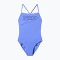 Női egyrészes úszódressz Speedo Endurance+ logóval, vékony pántokkal, moonlight lavender színben