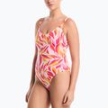 Női egyrészes fürdőruha Nike V-Neck desert pink