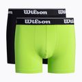 Férfi boxeralsó 2-Pack Wilson fekete, lime W875V-270M