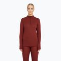 Női Termoaktiv pulóver Dovre Wool Zip burgundy