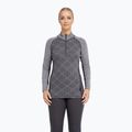 Női Termoaktiv pulóver Dovre Wool Organic Half Zip grey