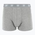 Férfi CR7 Basic Trunk boxeralsó 3 pár fehér/ szürkésnarancs/ fekete 3