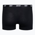 Férfi CR7 Basic Trunk boxeralsó 3 pár fehér/szürke melange/fekete 8