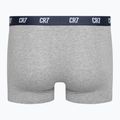 Férfi CR7 Basic Trunk boxeralsó 3 pár szürke melange/fehér/tengerészkék 6