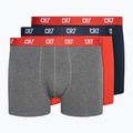 Férfi CR7 Basic Trunk boxeralsó 3 pár szürke melange/piros/tengerészkék