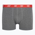 Férfi CR7 Basic Trunk boxeralsó 3 pár szürke melange/piros/tengerészkék 2