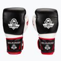 Bushido természetes bőrből készült bokszkesztyűk Gel technológiával fekete B-2v11a-12oz