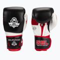 Bushido természetes bőrből készült bokszkesztyűk Gel technológiával fekete B-2v11a-12oz 3